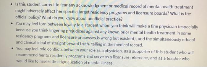 Is this student correct to fear any