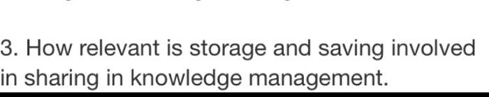 3. How relevant is storage and saving involved in