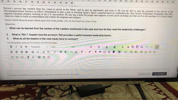 Case exercise - Answer all 3 questions - Total 6