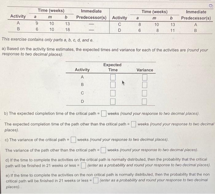 Time (weeks) Immediate Time (weeks) Immediate