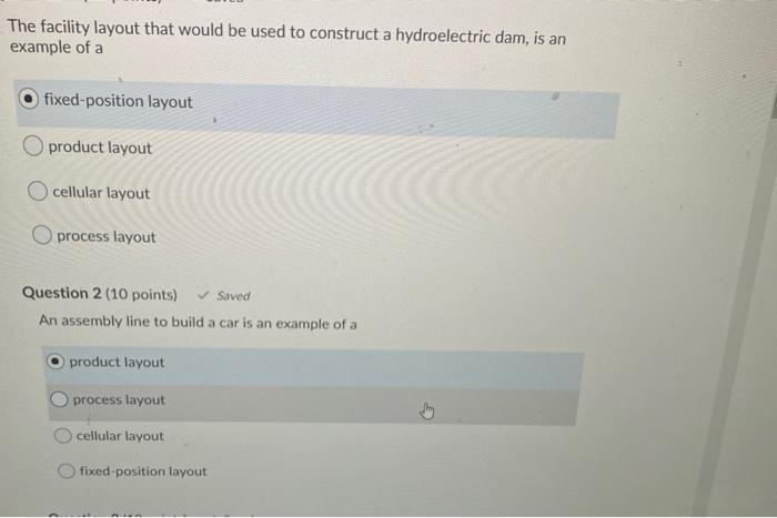 The facility layout that would be used to