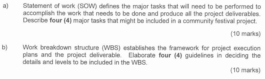 a) When preparing a proposal, contractors need to