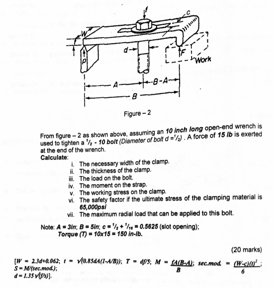 please used the formula STRAP CALCULATIONS Width