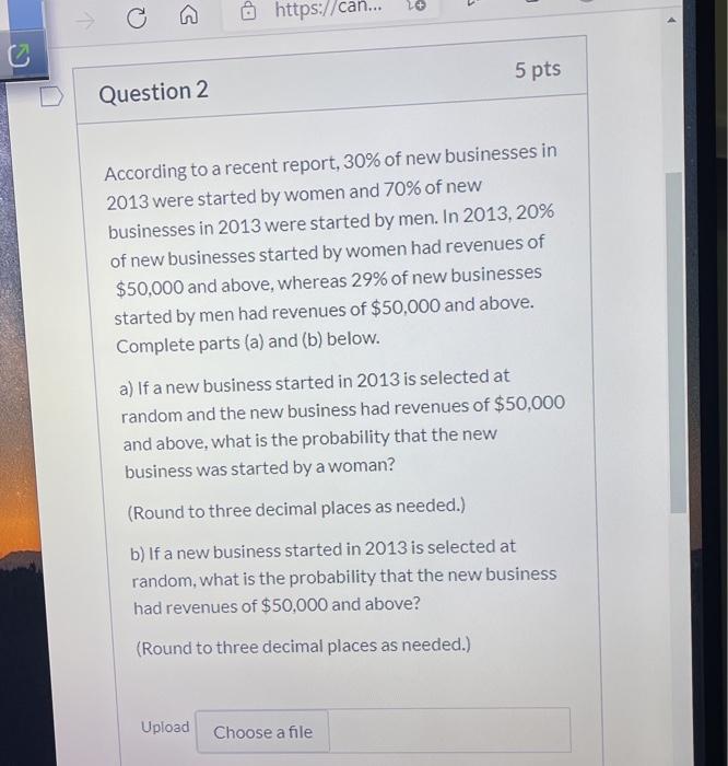 3 26 A @ https://can... 5 pts Question 2