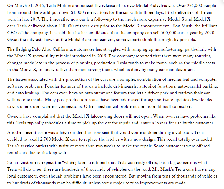 The following is a case based question for