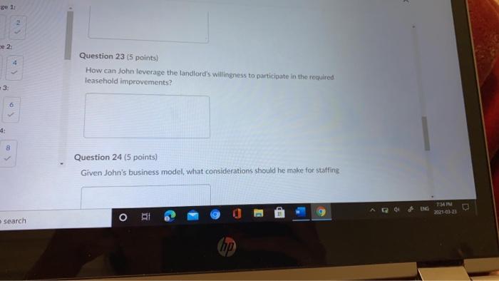 Case Study John completed a self-paced Restaurant