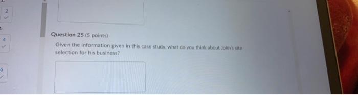 Case Study John completed a self-paced Restaurant