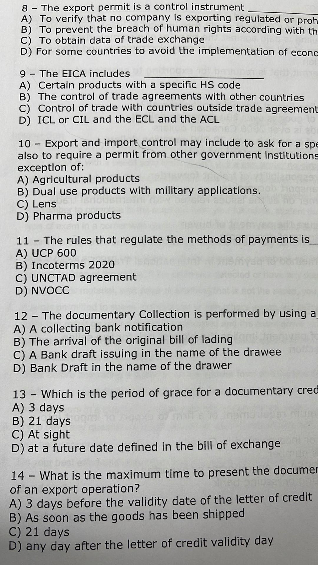 Questions 1 - The government role in a trade