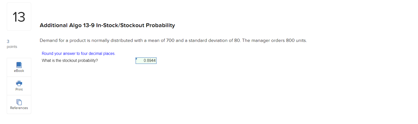 13 Additional Algo 13-9 In-Stock/Stockout