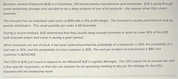 Buckeye Jewelry Emporium (BJE) is a Columbus,