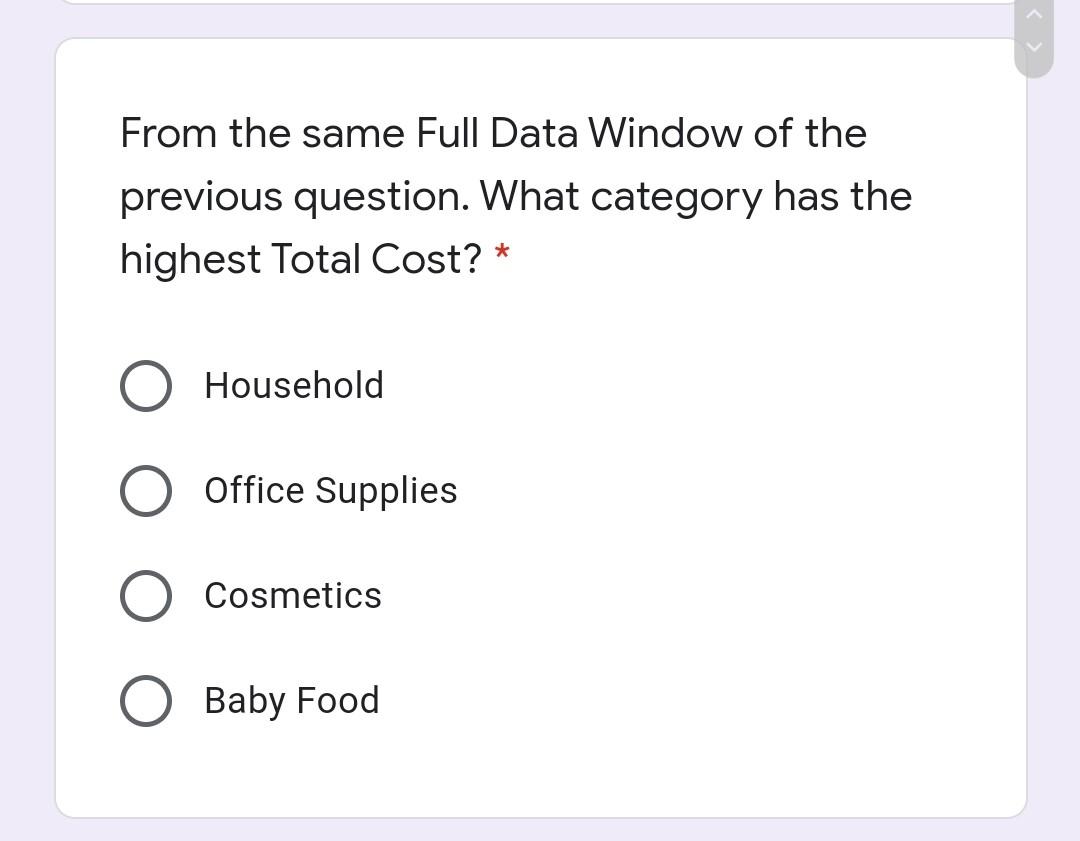 In the same view of the previous question, drill