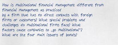How is multinational financial management