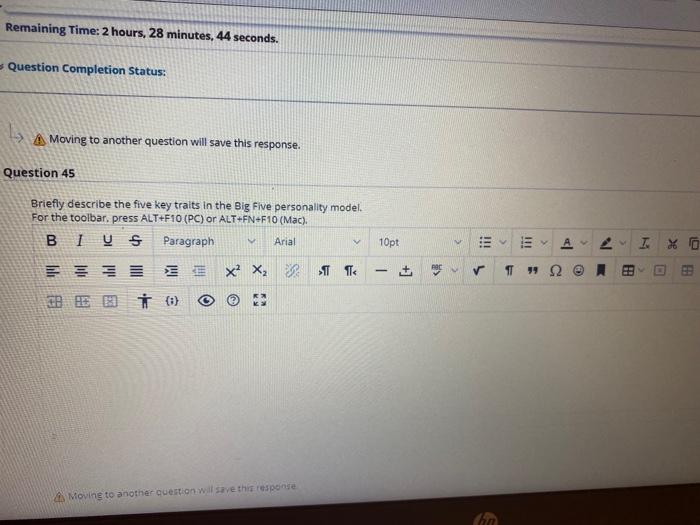 Remaining Time: 2 hours, 28 minutes, 44 seconds.