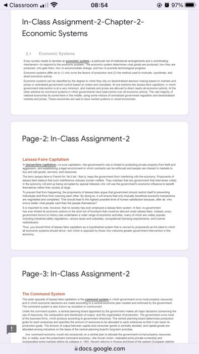 Classroom 08:54 97% In-Class