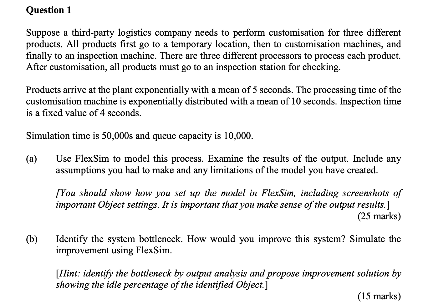 Please answer only question 1(b) for this post.