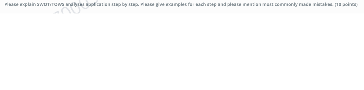 Please explain SWOT/TOWS analyses application
