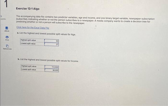 The accompanying data file contains two predictor