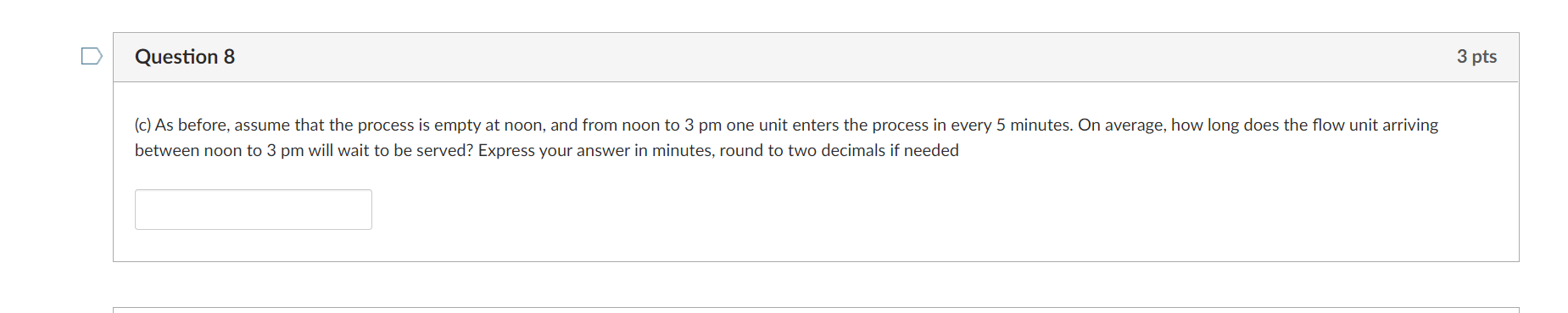 U Consider a process described by the following