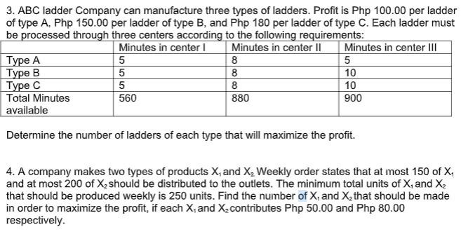 I need step by step solution 3. ABC ladder