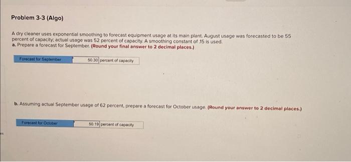 Problem 3-3 (Algo) A dry cleaner uses exponential