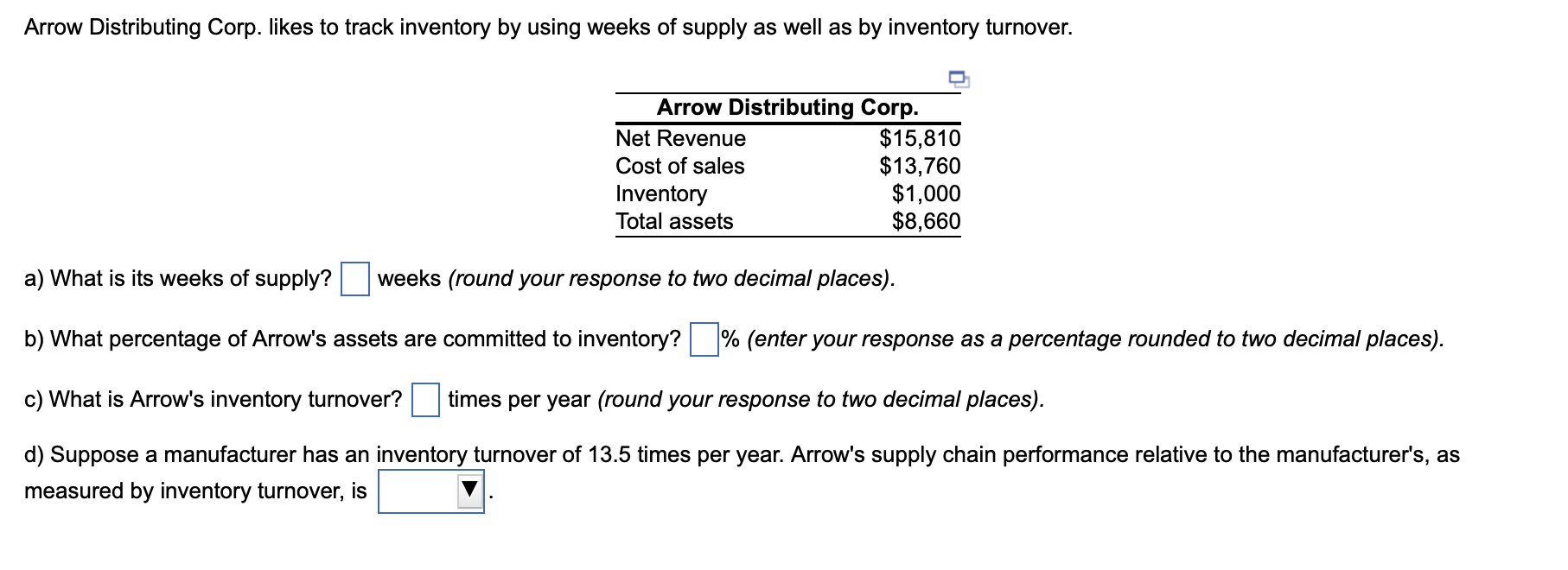 Arrow Distributing Corp. likes to track inventory