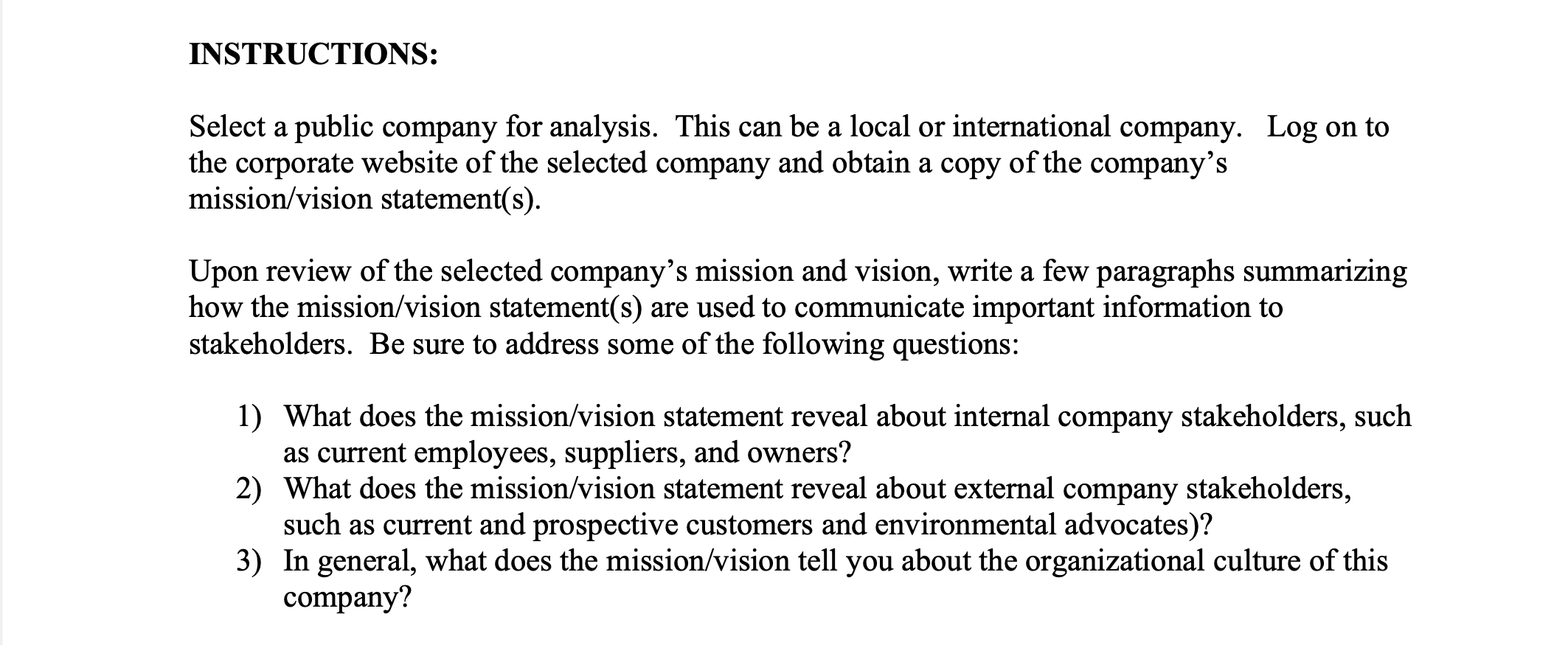 I need help in this exercise. INSTRUCTIONS: