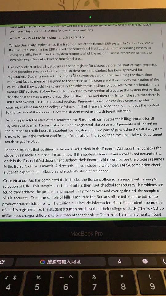 What is A B C D? Mini-Case - Please select the