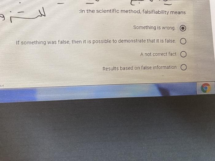 ? In the scientific method, falsifiability means