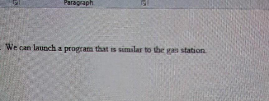 Paragraph ta We can launch a program that is