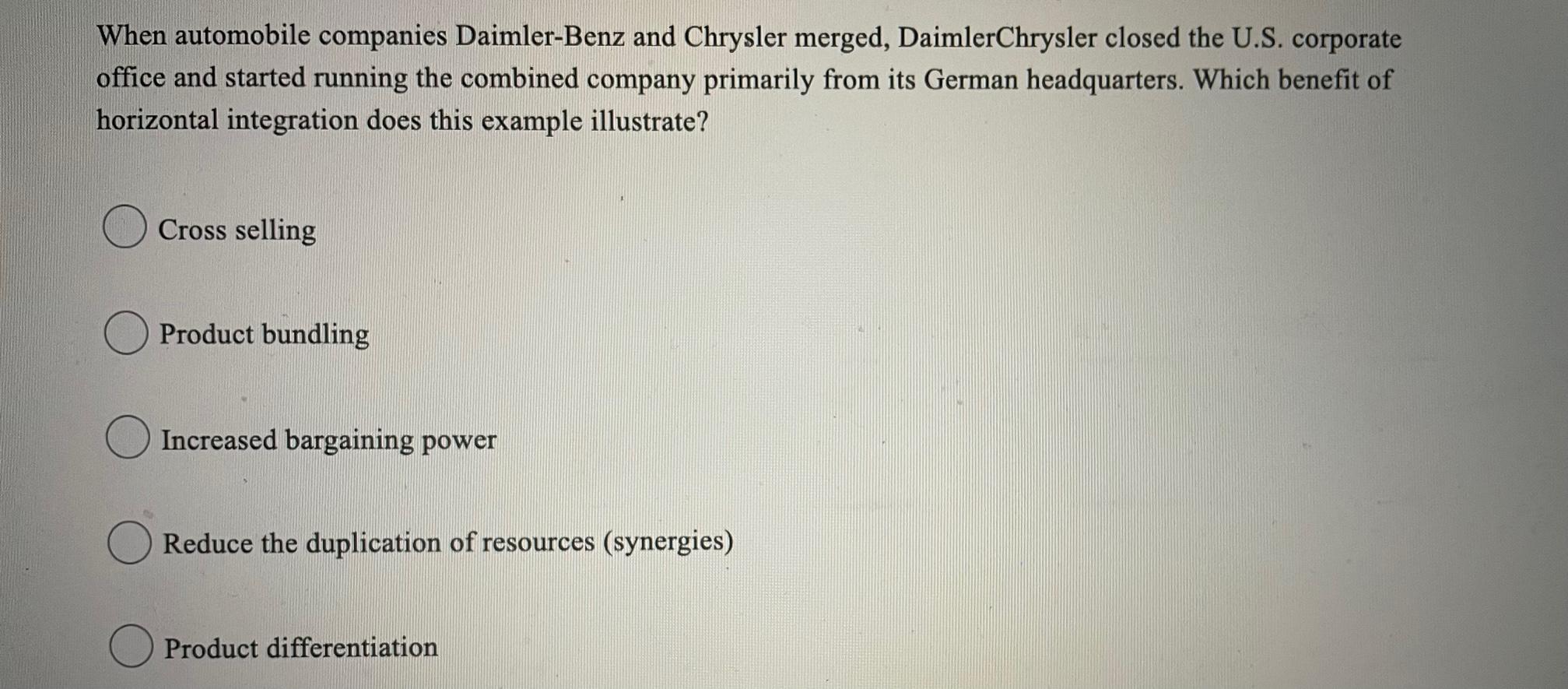 When automobile companies Daimler-Benz and