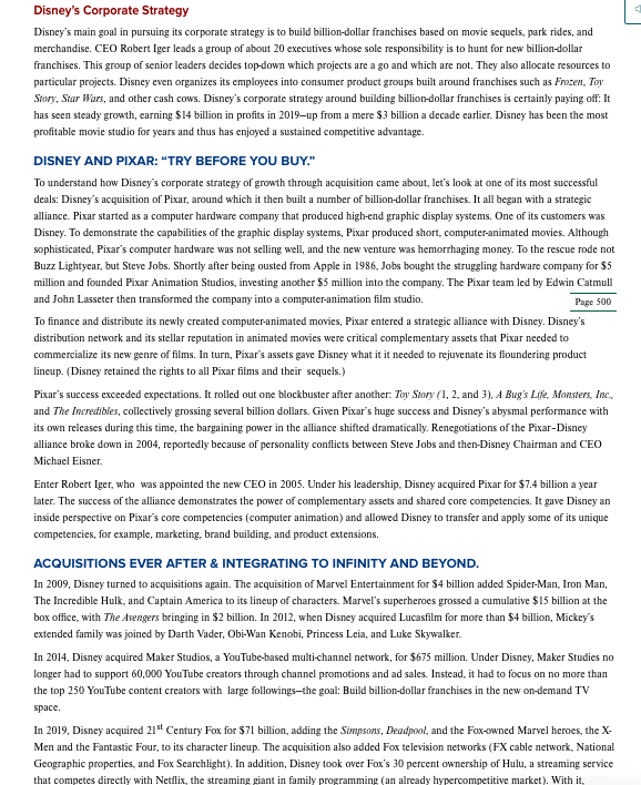 Disney case analysis 1. Perform an external