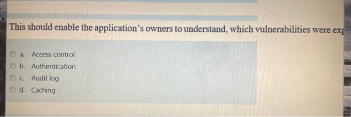 This should enable the application's owners to