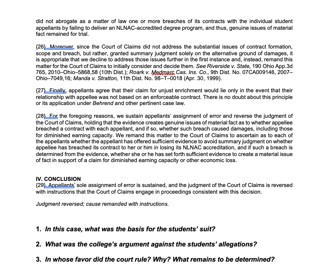 1) In this case, what was the basis for the