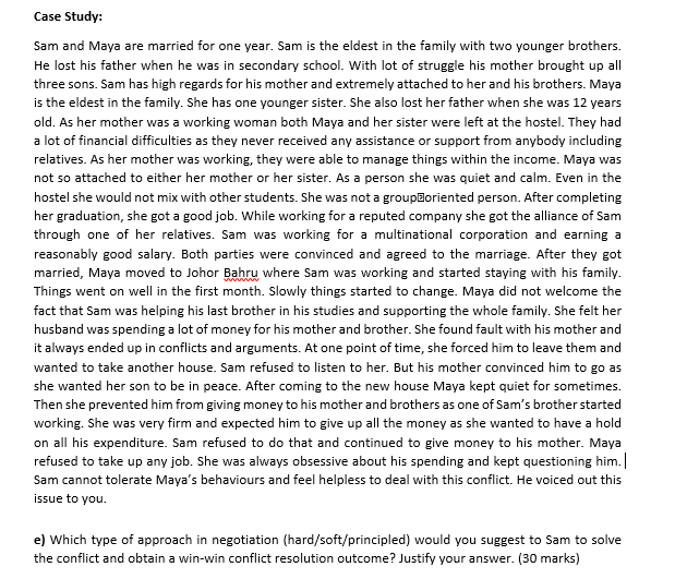 Case Study: Sam and Maya are married for one