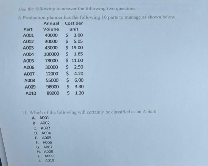 Explain with excel please!! Use the following to