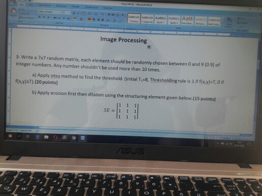 * Race AaB TA 1 Image Processing 3. Write a 7x7