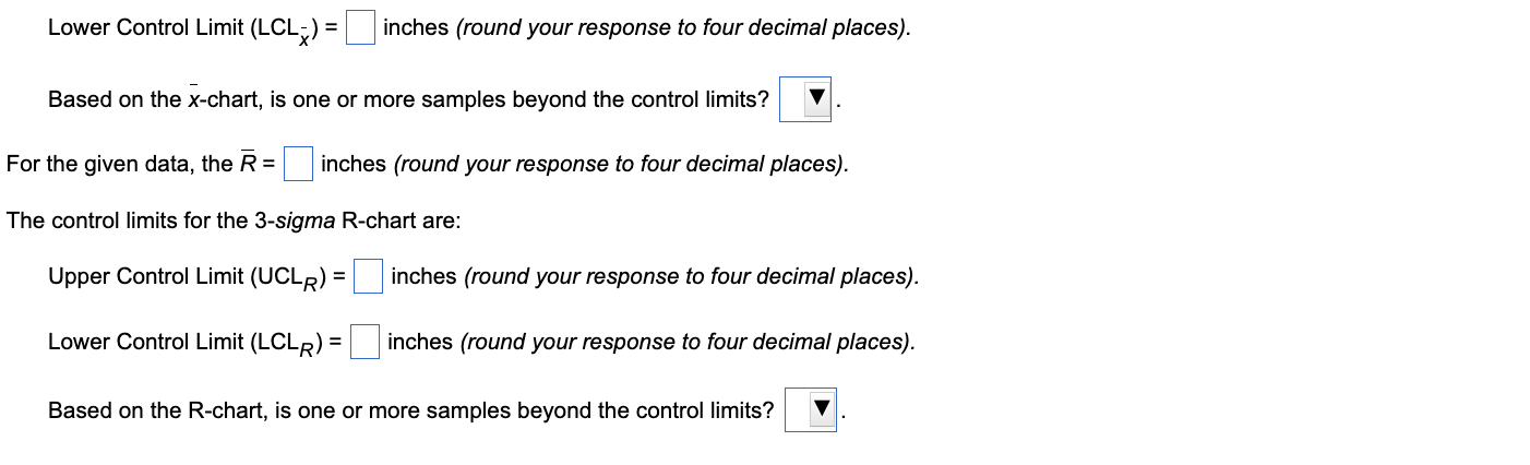 Refer to Table S6.1 - Factors for