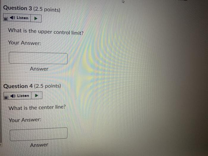 A quality inspector took six samples, each with