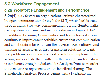 Question: Opportunity For Improvement Examples