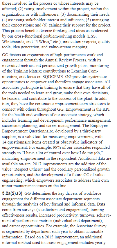 Question: Opportunity For Improvement Examples