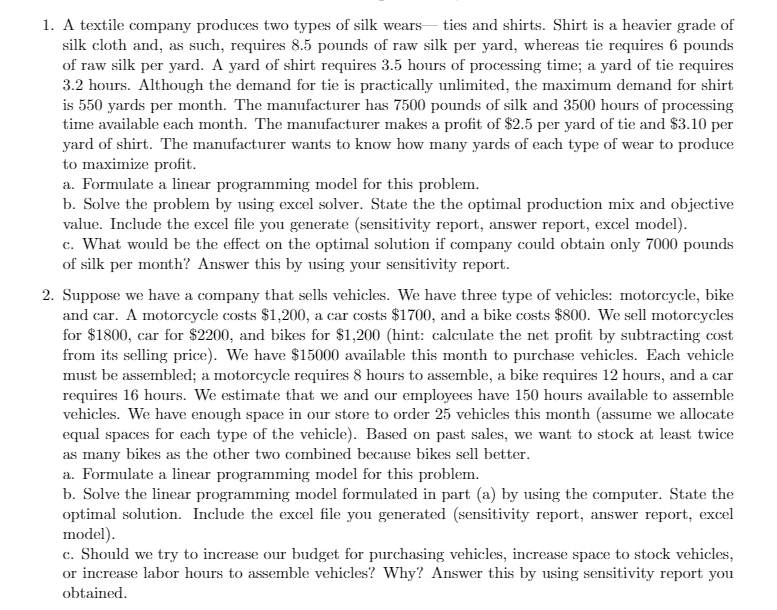 Please send excel solutions.