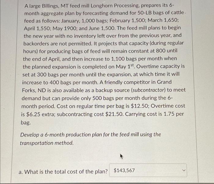 A large Billings, MT feed mill Longhorn