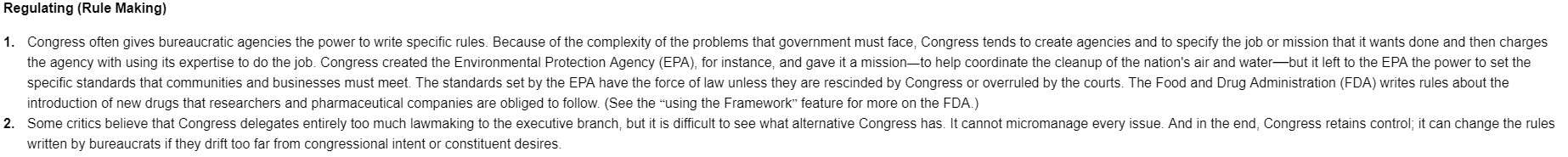 Choose an answer (A,B, C or D) Regulating (Rule
