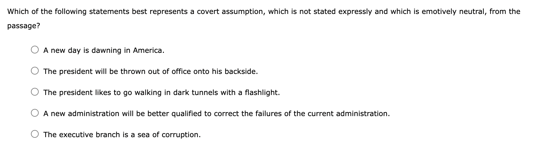 The following given passage contains covert