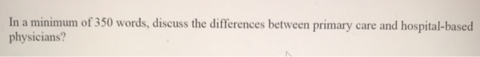 In a minimum of 350 words, discuss the