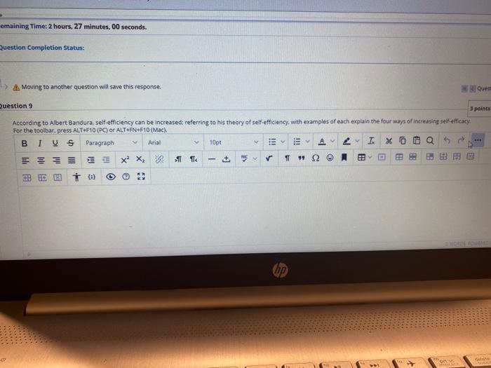 emaining Time: 2 hours, 27 minutes, 00 seconds.