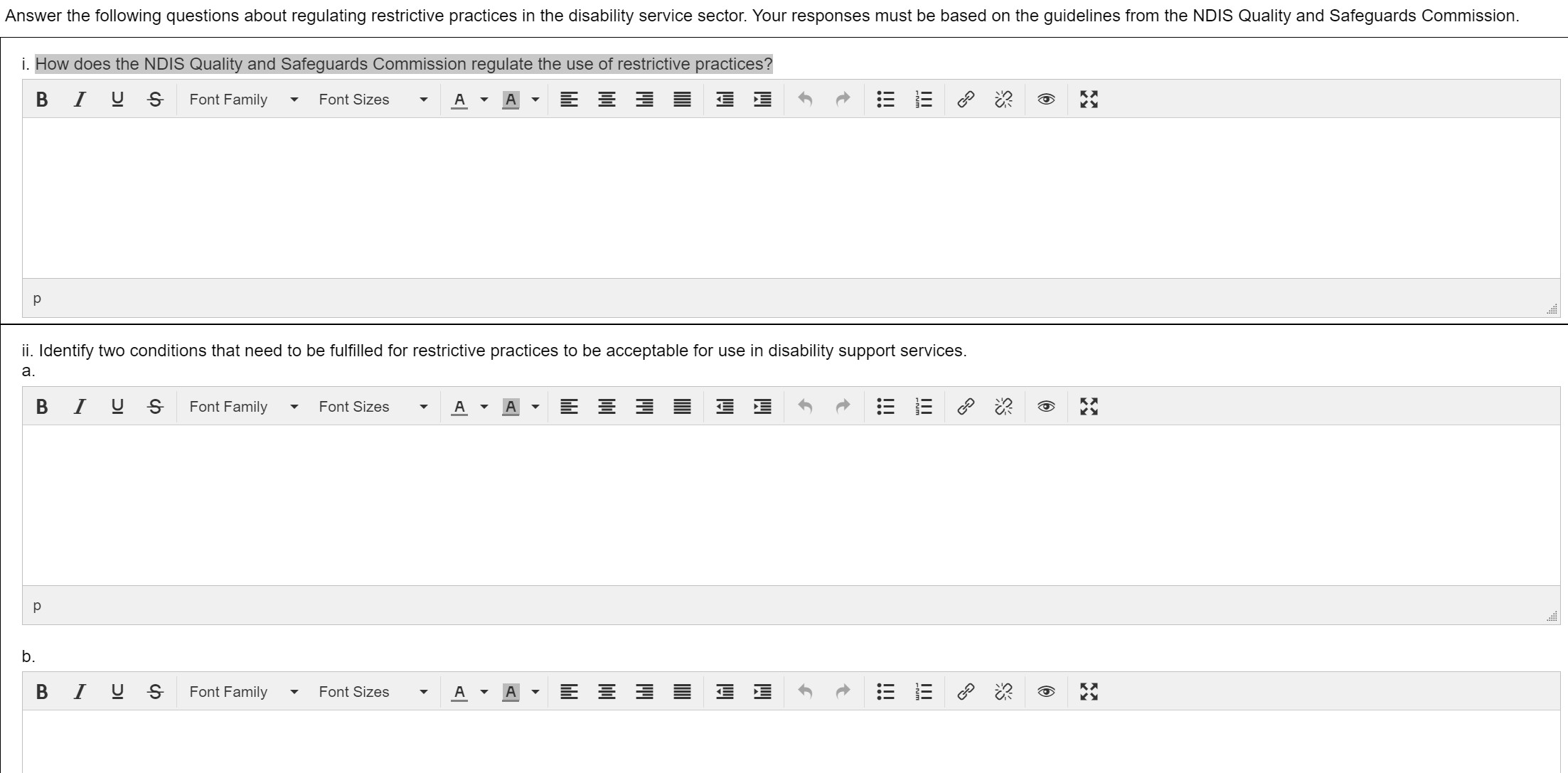 Answer the following questions about regulating