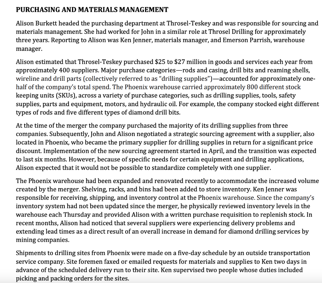 Chapter 8 - Quantity and Inventory Case 8-2: