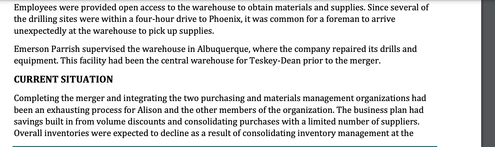 Chapter 8 - Quantity and Inventory Case 8-2:
