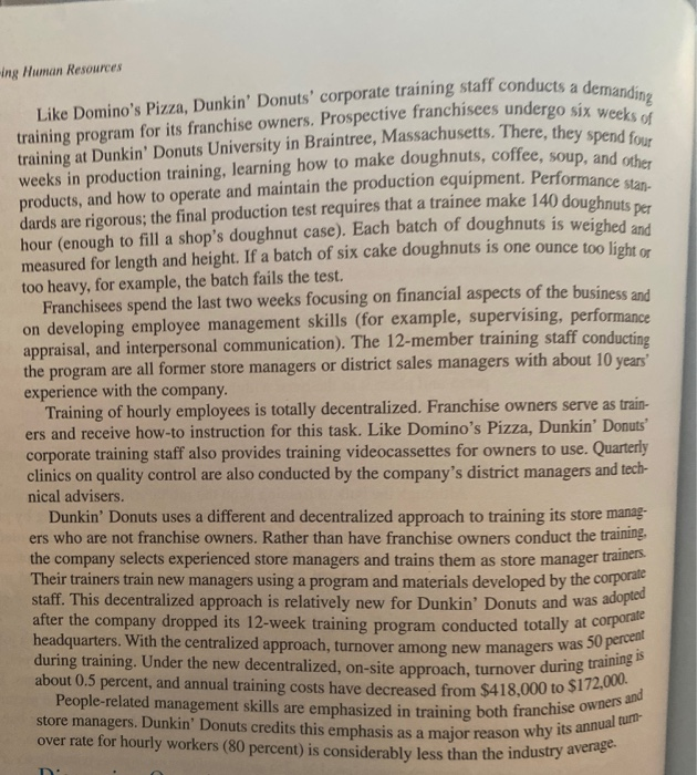 Human Resource Management Read Application Case